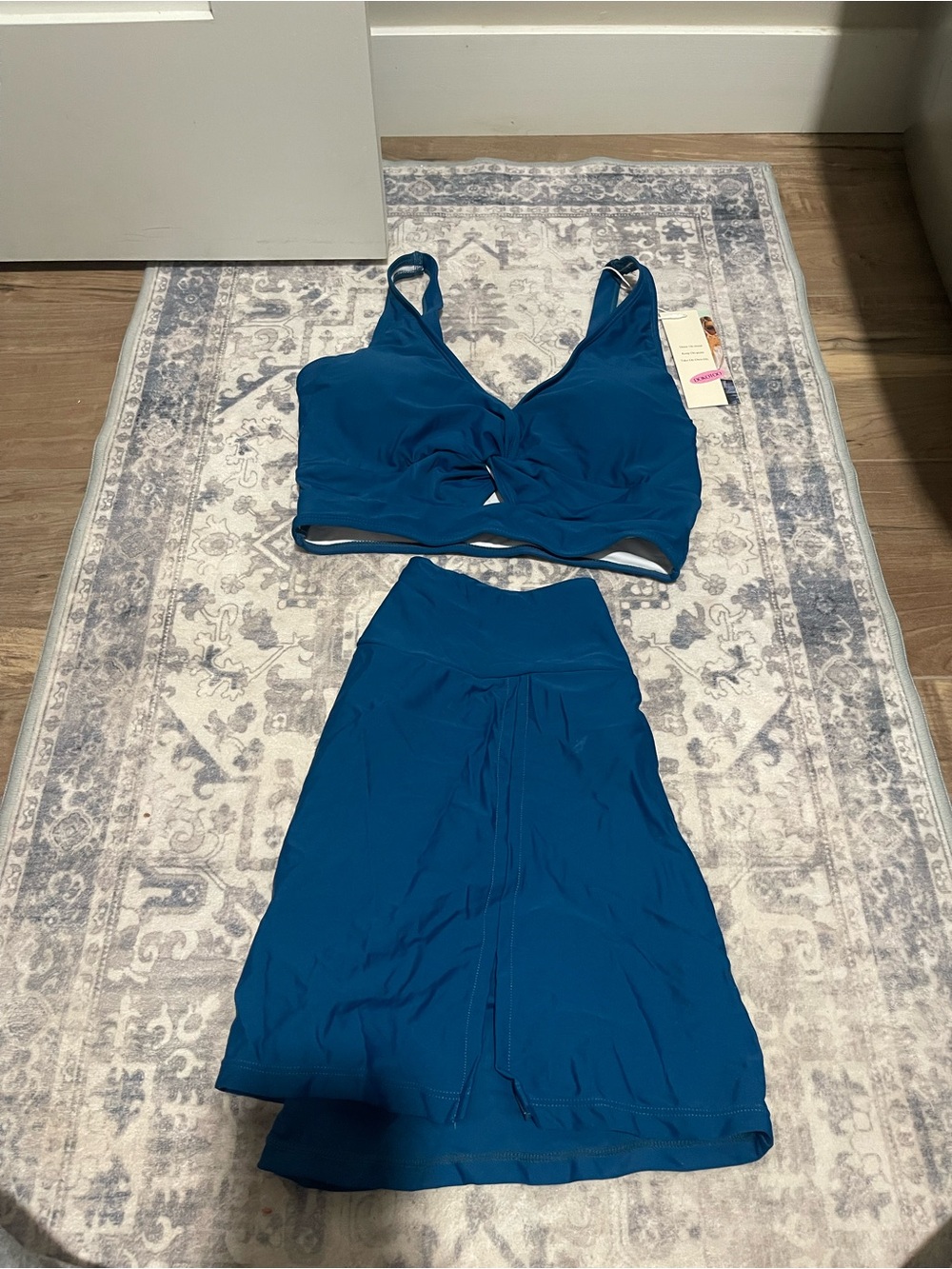 Women's Deep Teal Maternity/Nursing Skirt Set